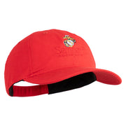 United States Marines Semper Fi Emblem Embroidered 6 Panel Unstructured Cotton Twill Cap Made in USA - Red OSFM