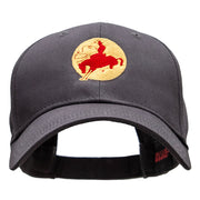 Western Rodeo Cowboy Embroidered Cotton Twill Cap