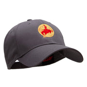 Western Rodeo Cowboy Embroidered Cotton Twill Cap