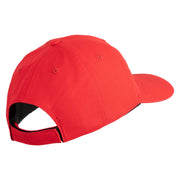 Devil Dog Embroidered 6 Panel Unstructured Cotton Twill Cap Made in USA - Red OSFM
