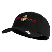 Devil Dog Embroidered 6 Panel Unstructured Cotton Twill Cap Made in USA - Black OSFM