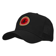 Lunar New Year Symbol Embroidered Solid Cotton Twill 5 Panel Mesh Cap