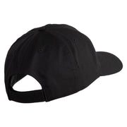 Ooh Rah Embroidered 6 Panel Unstructured Cotton Twill Cap Made in USA - Black OSFM