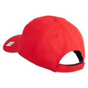 Ooh Rah Embroidered 6 Panel Unstructured Cotton Twill Cap Made in USA - Red OSFM