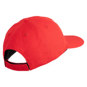 Ooh Rah Embroidered 6 Panel Unstructured Cotton Twill Cap Made in USA - Red OSFM