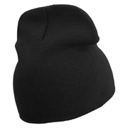 Football Game Day Embroidered 8 inch Acrylic Short beanie - Black OSFM