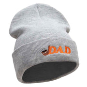 The Dad Pipe Embroidered 12 Inch Long Knitted Beanie