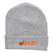 The Dad Pipe Embroidered 12 Inch Long Knitted Beanie