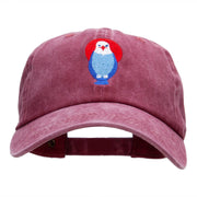 Patriotic Eagle Motif Embroidered Unstructured Cotton Cap