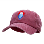 Patriotic Eagle Motif Embroidered Unstructured Cotton Cap