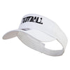 Football Word Silhouette Embroidered Cotton Twill Sun Visor - White OSFM