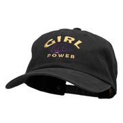 Girl Power Embroidered Unstructured Pigment Dyed Cap