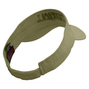 Football Word Silhouette Embroidered Cotton Twill Sun Visor - Khaki OSFM