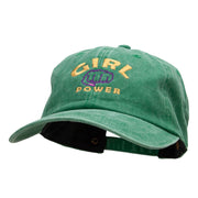 Girl Power Embroidered Unstructured Pigment Dyed Cap