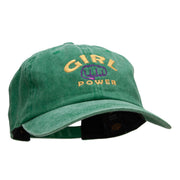 Girl Power Embroidered Unstructured Pigment Dyed Cap