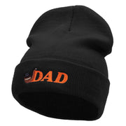 The Dad Pipe Embroidered 12 Inch Long Knitted Beanie