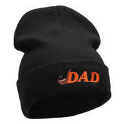 The Dad Pipe Embroidered 12 Inch Long Knitted Beanie