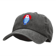 Patriotic Eagle Motif Embroidered Unstructured Cotton Cap