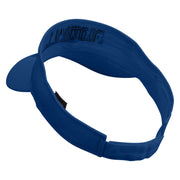 Football Word Silhouette Embroidered Cotton Twill Sun Visor - Royal OSFM