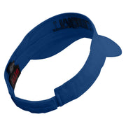 Football Word Silhouette Embroidered Cotton Twill Sun Visor - Royal OSFM