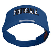 Football Word Silhouette Embroidered Cotton Twill Sun Visor - Royal OSFM