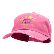 Girl Power Embroidered Unstructured Pigment Dyed Cap