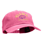 Girl Power Embroidered Unstructured Pigment Dyed Cap