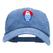 Patriotic Eagle Motif Embroidered Unstructured Cotton Cap