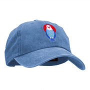 Patriotic Eagle Motif Embroidered Unstructured Cotton Cap