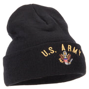 US Army Logo Embroidered Long Beanie