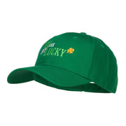 You Are My Lucky Embroidered Cotton Cap