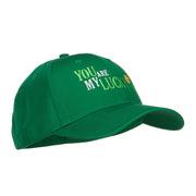 You Are My Lucky Embroidered Cotton Cap