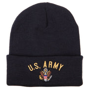 US Army Logo Embroidered Long Beanie