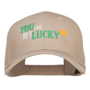 You Are My Lucky Embroidered Cotton Cap