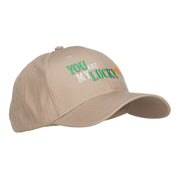 You Are My Lucky Embroidered Cotton Cap