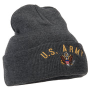 US Army Logo Embroidered Long Beanie