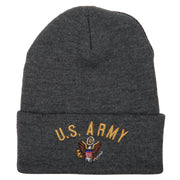 US Army Logo Embroidered Long Beanie