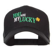 You Are My Lucky Embroidered Cotton Cap