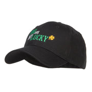 You Are My Lucky Embroidered Cotton Cap