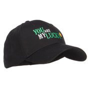 You Are My Lucky Embroidered Cotton Cap