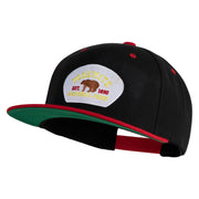 Yosemite National Park Patched Classic Snapback Wool Blend 2 Tone Cap - Black-Red OSFM