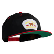 Yosemite National Park Patched Classic Snapback Wool Blend 2 Tone Cap - Black-Red OSFM