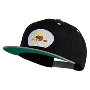 Yosemite National Park Patched Classic Snapback Wool Blend 2 Tone Cap - Black-Silver OSFM