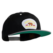 Yosemite National Park Patched Classic Snapback Wool Blend 2 Tone Cap - Black-Silver OSFM