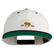 Yosemite National Park Patched Classic Snapback Wool Blend 2 Tone Cap - Natural-Black OSFM