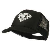 Youth Big Diamond Outline Embroidered Mesh Cap