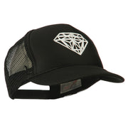 Youth Big Diamond Outline Embroidered Mesh Cap