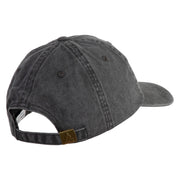 Glitch Skull Embroidered Unstructured Pigment Dyed Cotton Cap - Black OSFM