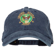 US Army Circle Symbol Embroidered Washed Cotton Twill Cap