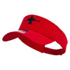 Football Showboat Embroidered Cotton Twill Sun Visor - Red OSFM